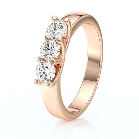 Bague trilogie diamant Coucher de Soleil - 2