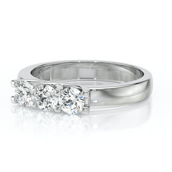 Bague trilogie diamant Coucher de Soleil - 2