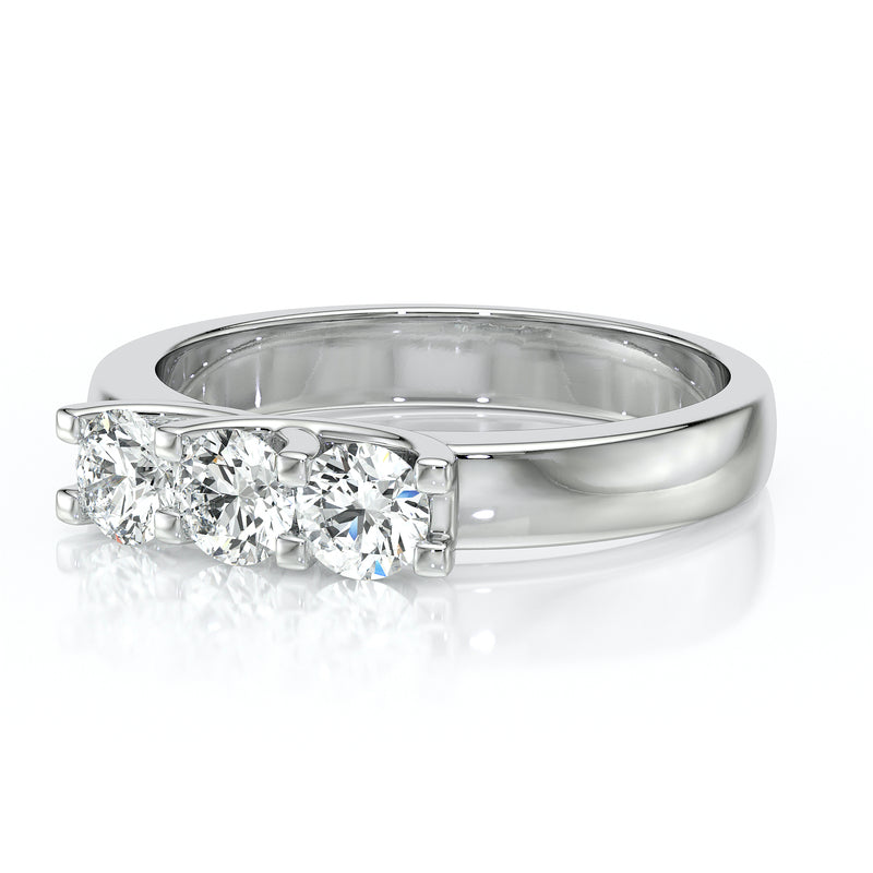 Bague trilogie diamant noir Coucher de Soleil - 2