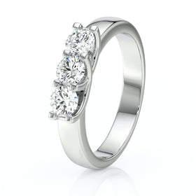 Bague trilogie diamant Coucher de Soleil - 2