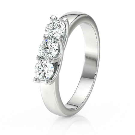 Bague trilogie diamant Coucher de Soleil - 2