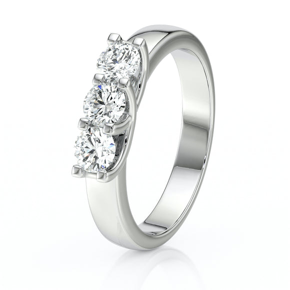 Bague trilogie émeraude Coucher de Soleil - 2