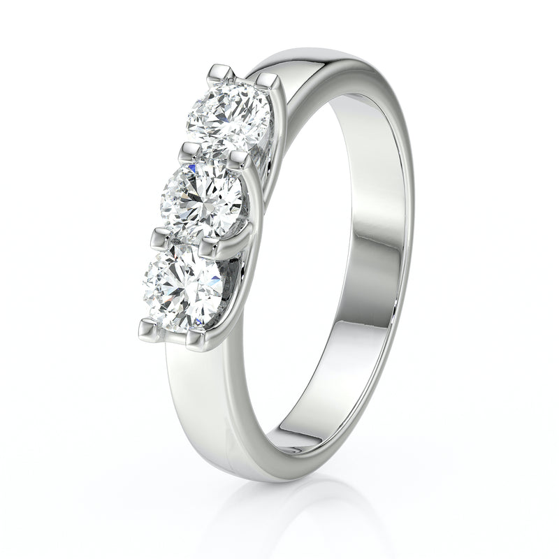 Bague trilogie diamant noir Coucher de Soleil - 2