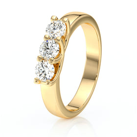 Bague trilogie diamant Coucher de Soleil - 2