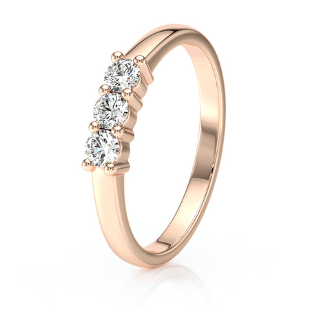 Bague trilogie diamant Coucher de Soleil - 3