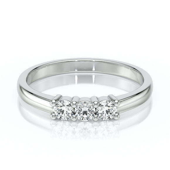 Bague trilogie diamant Coucher de Soleil - 3