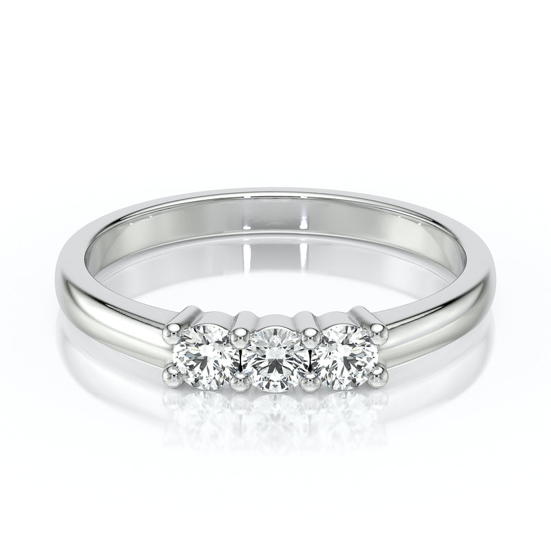 Bague trilogie diamant Coucher de Soleil - 3