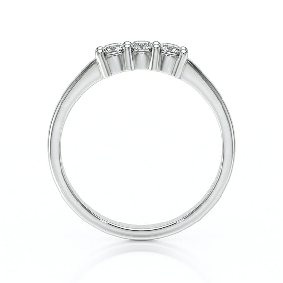 Bague trilogie diamant Coucher de Soleil - 3