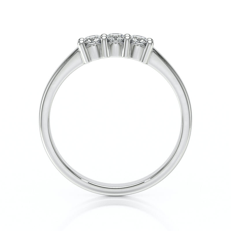 Bague trilogie diamant noir Coucher de Soleil - 3