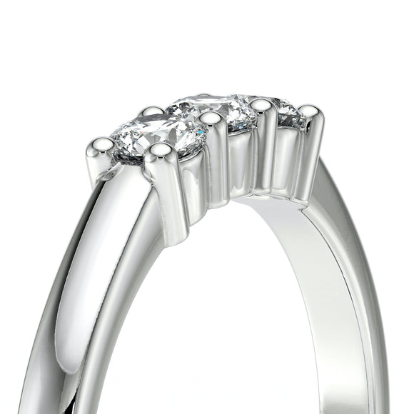 Bague trilogie diamant Coucher de Soleil - 3