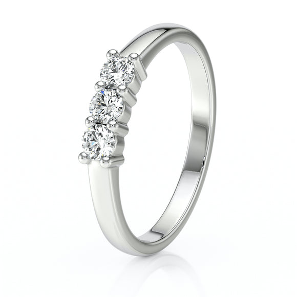 Bague trilogie diamant noir Coucher de Soleil - 3