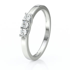 Bague trilogie diamant Coucher de Soleil - 4