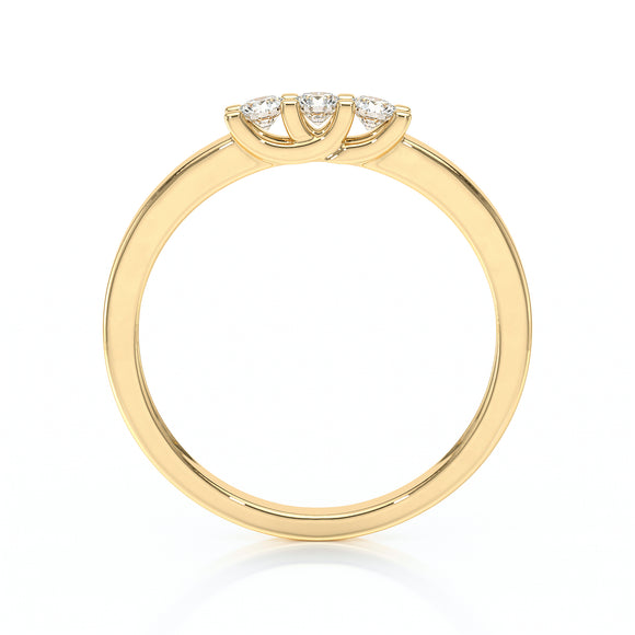 Bague trilogie émeraude Coucher de Soleil - 4