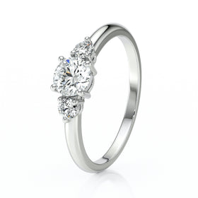 Bague trilogie diamant Coucher de Soleil - 6