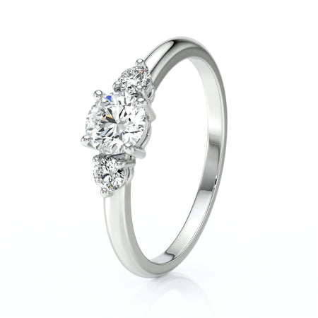 Bague trilogie diamant Coucher de Soleil - 6