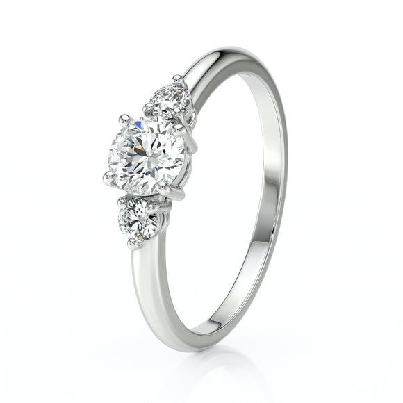 Bague trilogie diamant Coucher de Soleil - 6