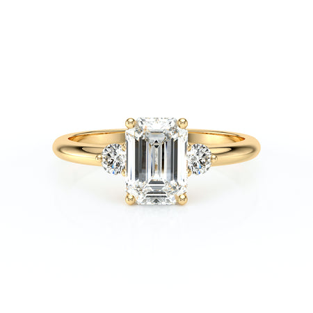 Bague trilogie diamant Coucher de Soleil - 10