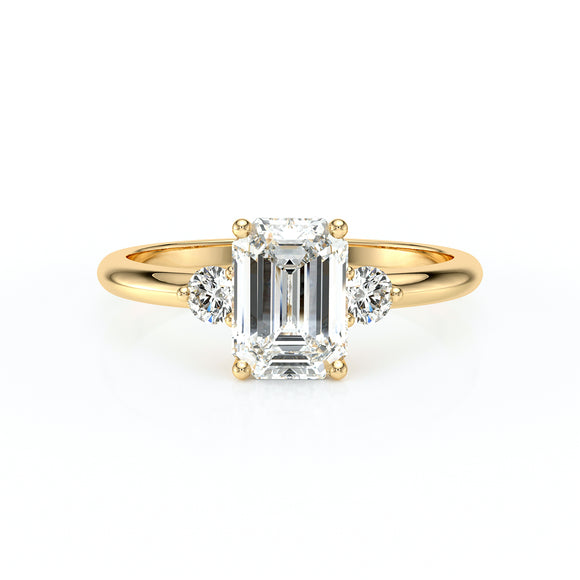 Bague trilogie diamant Coucher de Soleil - 7