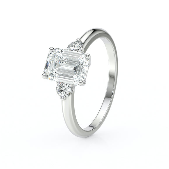 Bague trilogie diamant Coucher de Soleil - 7