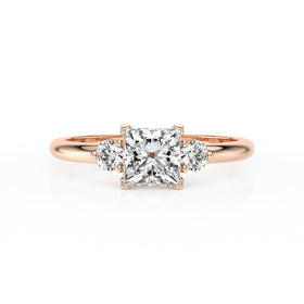 Bague trilogie diamant Coucher de Soleil - 8