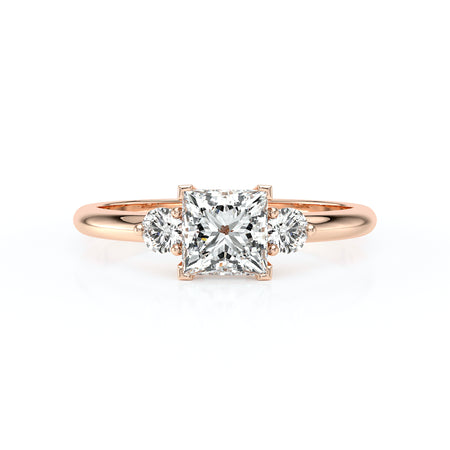 Bague trilogie diamant Coucher de Soleil - 8