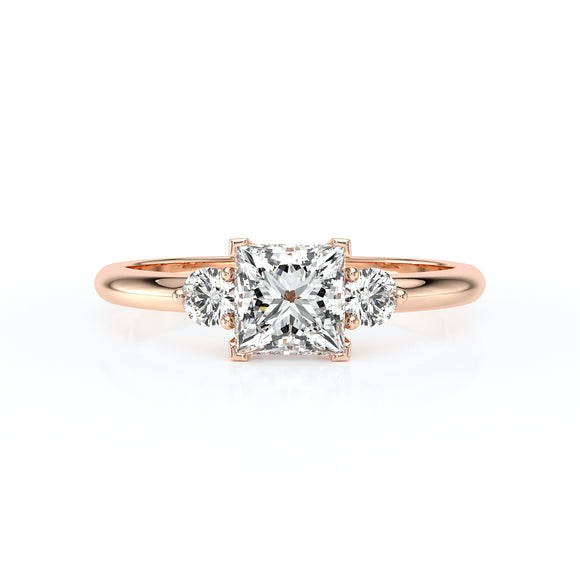 Bague trilogie diamant Coucher de Soleil - 8
