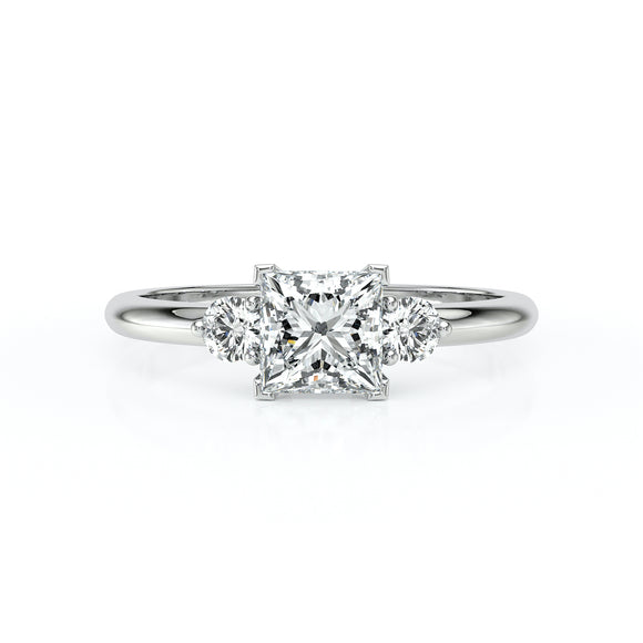 Bague trilogie diamant Coucher de Soleil - 8