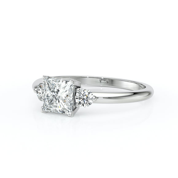 Bague trilogie diamant Coucher de Soleil - 8