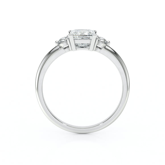 Bague trilogie diamant Coucher de Soleil - 8