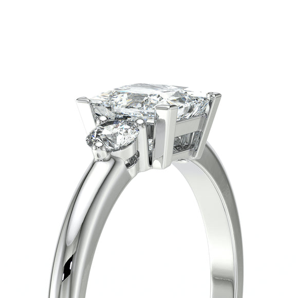 Bague trilogie diamant Coucher de Soleil - 8