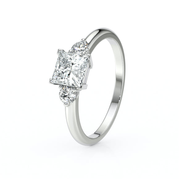 Bague trilogie diamant Coucher de Soleil - 8