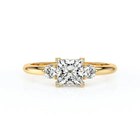 Bague trilogie diamant Coucher de Soleil - 8