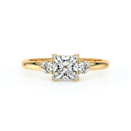 Bague trilogie diamant Coucher de Soleil - 8