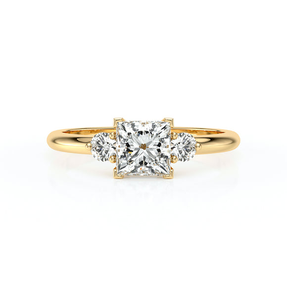 Bague trilogie diamant Coucher de Soleil - 8