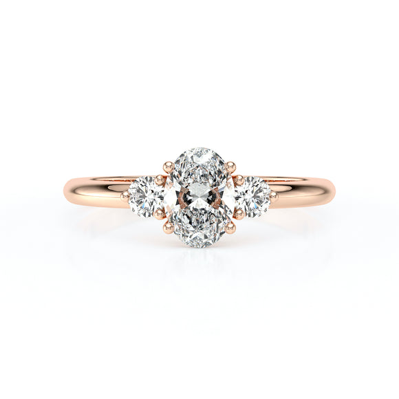 Bague trilogie diamant Coucher de Soleil - 9