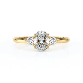 Bague trilogie diamant Coucher de Soleil - 9