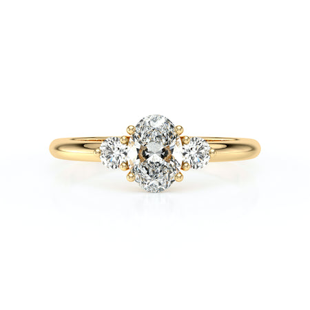 Bague trilogie diamant Coucher de Soleil - 9