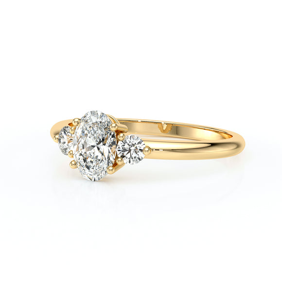 Bague trilogie diamant Coucher de Soleil - 9
