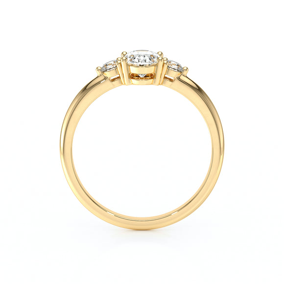 Bague trilogie diamant Coucher de Soleil - 9