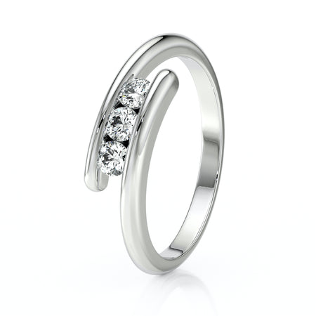 Bague trilogie diamant Main dans la Main - 2