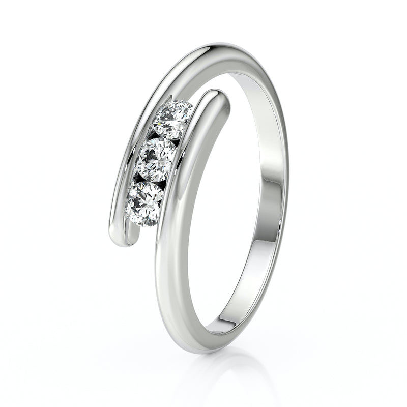 Bague trilogie diamant Main dans la Main - 2