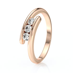 Bague trilogie diamant Main dans la Main - 2