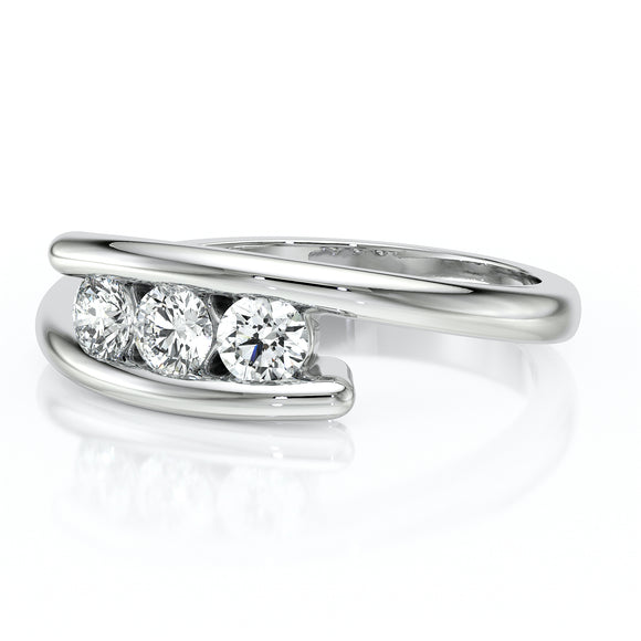 Bague trilogie émeraude Main dans la Main - 5