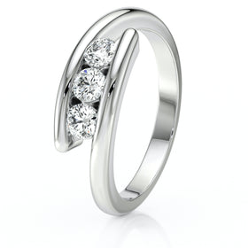 Bague trilogie diamant Main dans la Main - 5