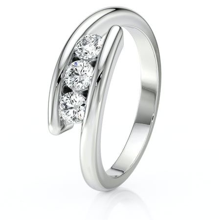 Bague trilogie diamant Main dans la Main - 5