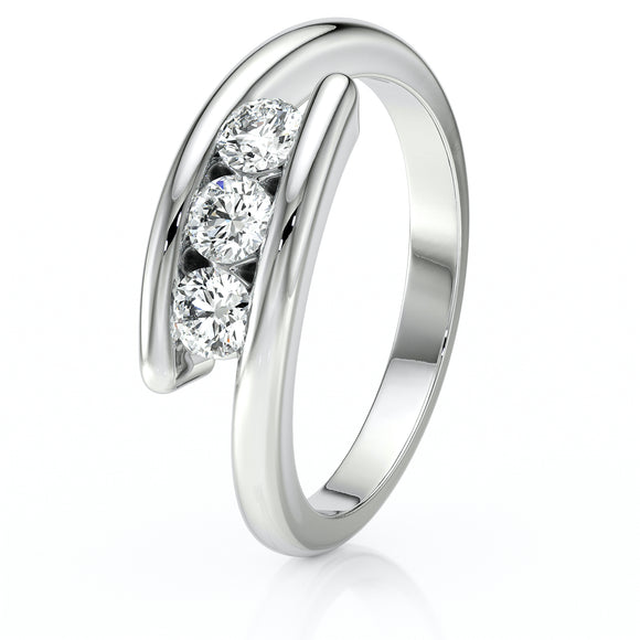 Bague trilogie émeraude Main dans la Main - 5