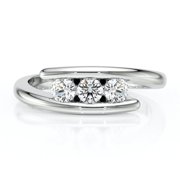 Bague trilogie diamant Main dans la Main - 5