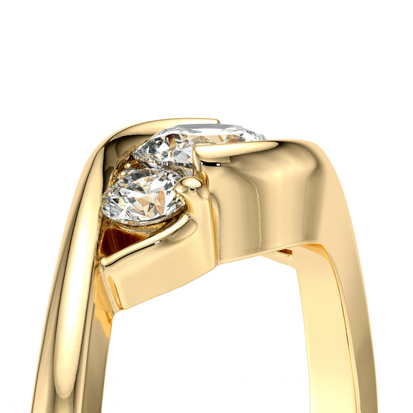 Bague trilogie diamant Premier Pas - 1