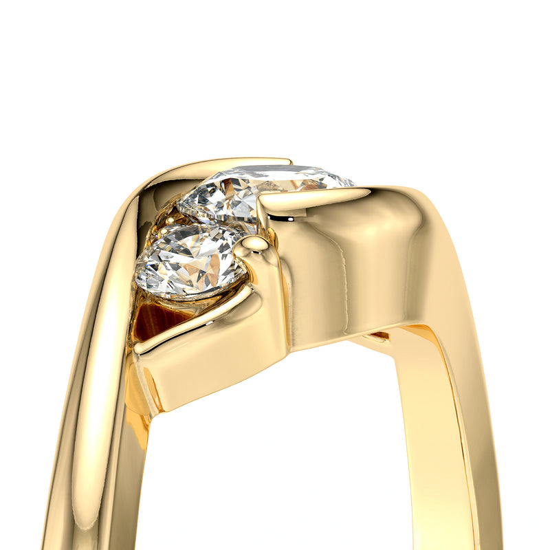 Bague trilogie saphir et diamant Premier Pas - 1