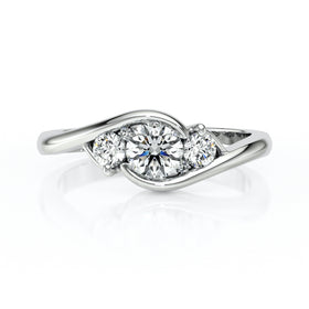 Bague trilogie diamant Premier Pas - 1
